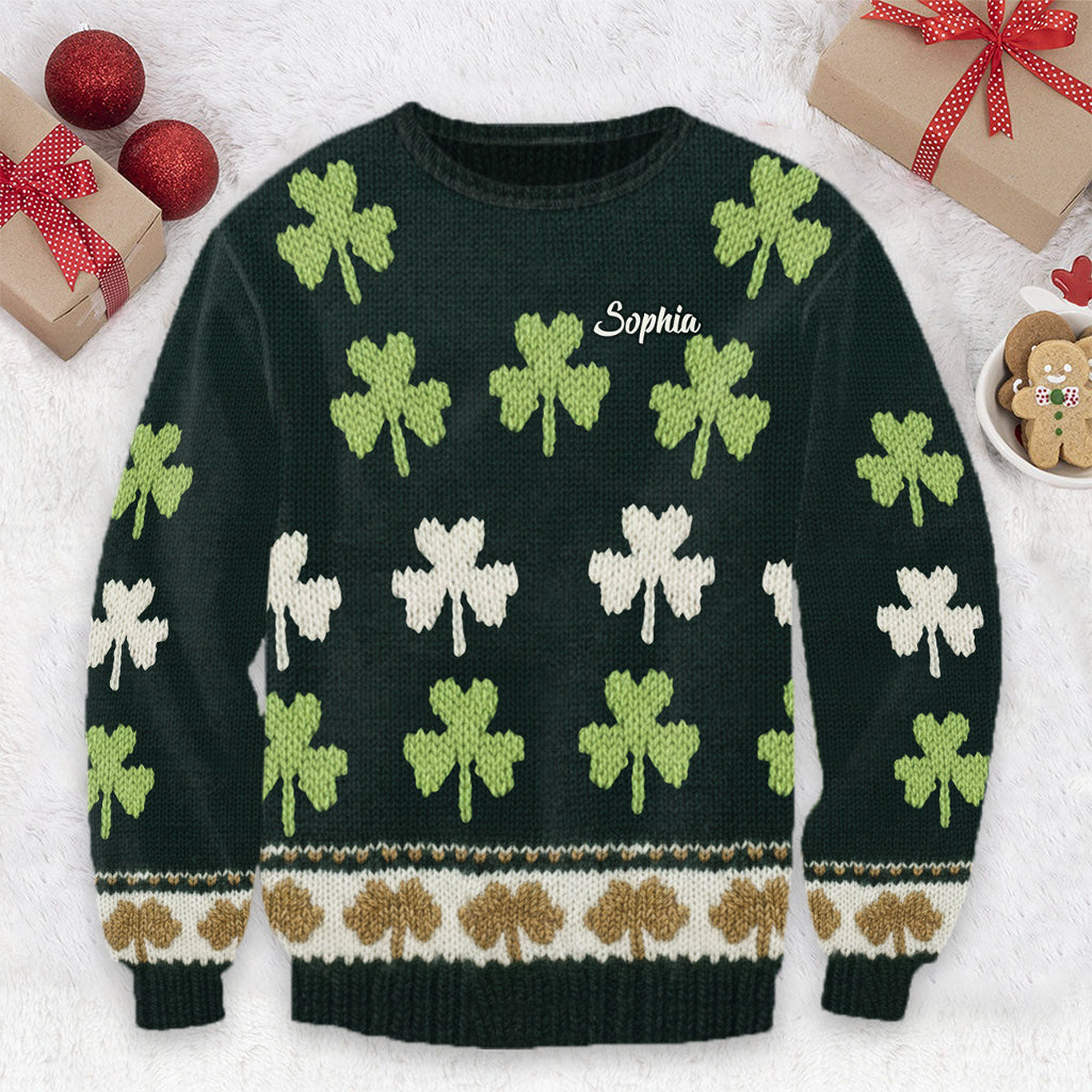 Irish Shamrock - Personalized Irish Ugly Sweater