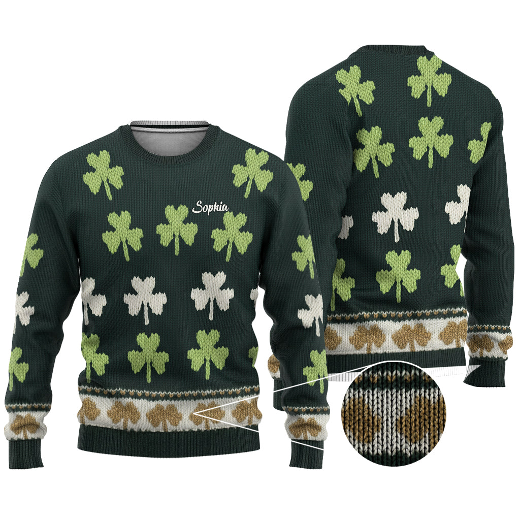 Irish Shamrock - Personalized Irish Ugly Sweater