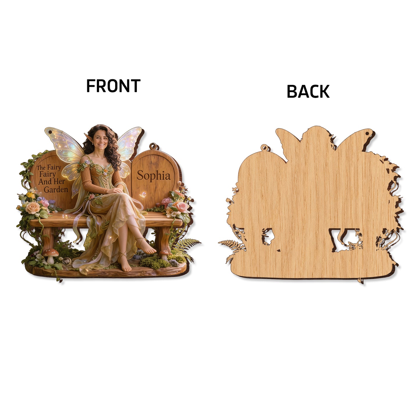 Garden Gnome, Garden Fairy - Personalized Gardening Wood Sign With Stake