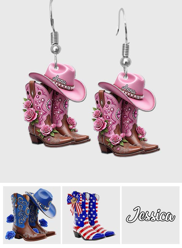 Cowgirl Boots - Personalized Cowgirl Earrings