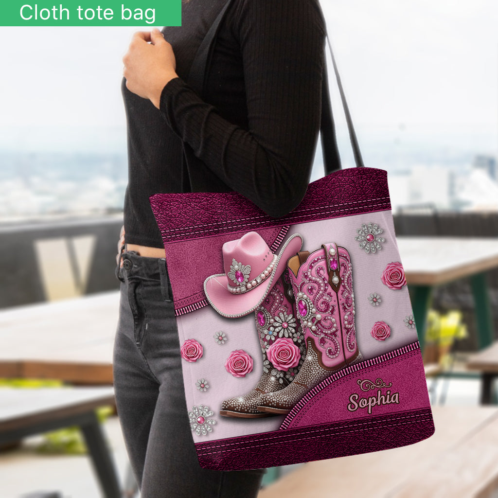 Cowgirl Boots - Personalized Cowgirl Tote Bag