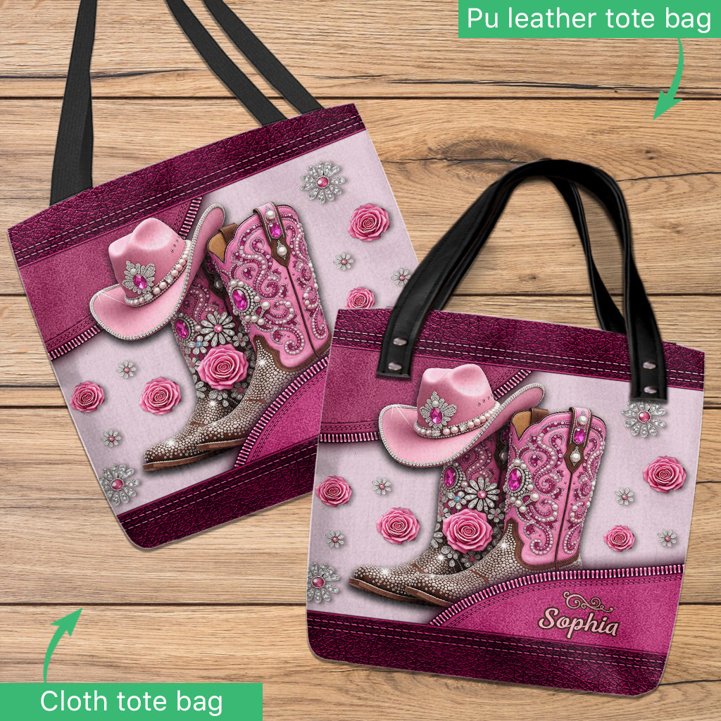 Cowgirl Boots - Personalized Cowgirl Tote Bag