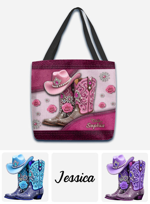 Cowgirl Boots - Personalized Cowgirl Tote Bag