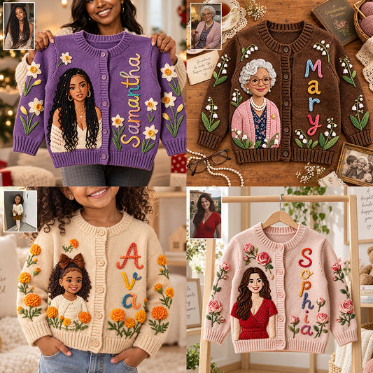 Birth Month Flower - Personalized Self Love Cardigan Sweater