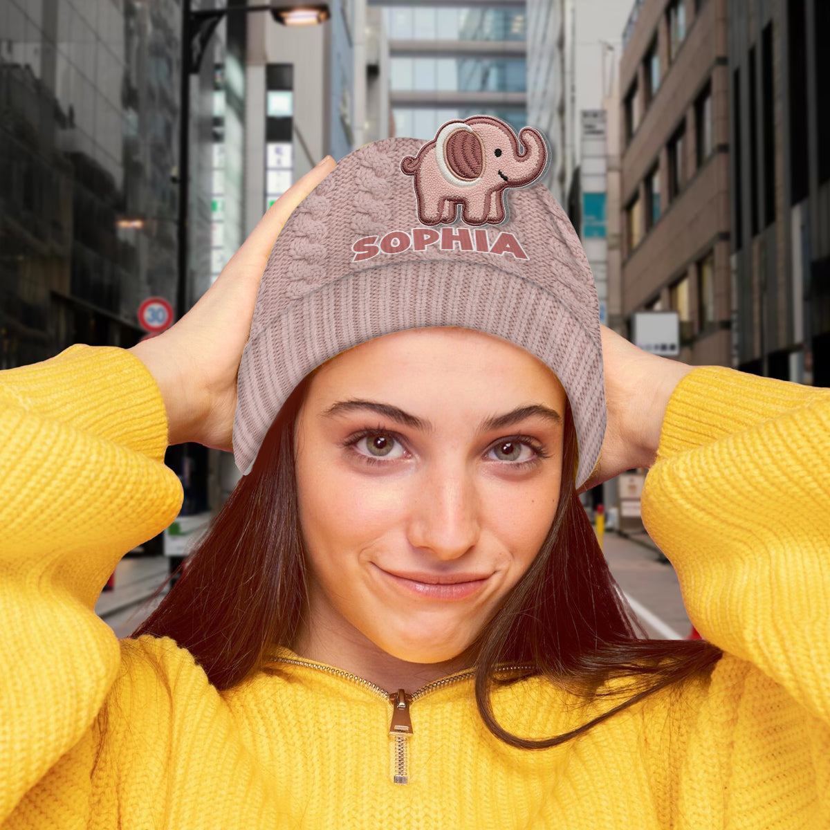 Baby Winter - Personalized Kid Beanie Hat With Patches