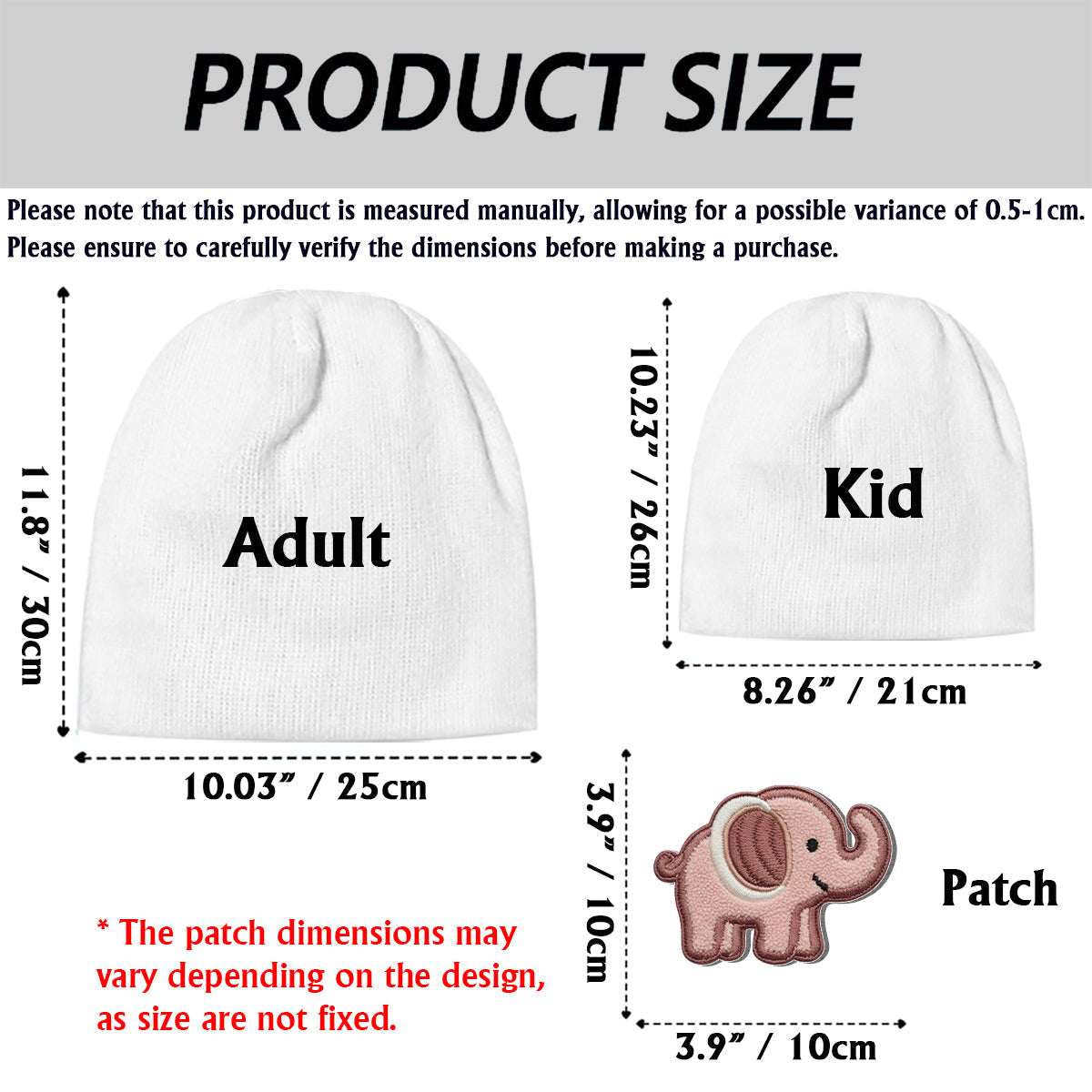 Baby Winter - Personalized Kid Beanie Hat With Patches