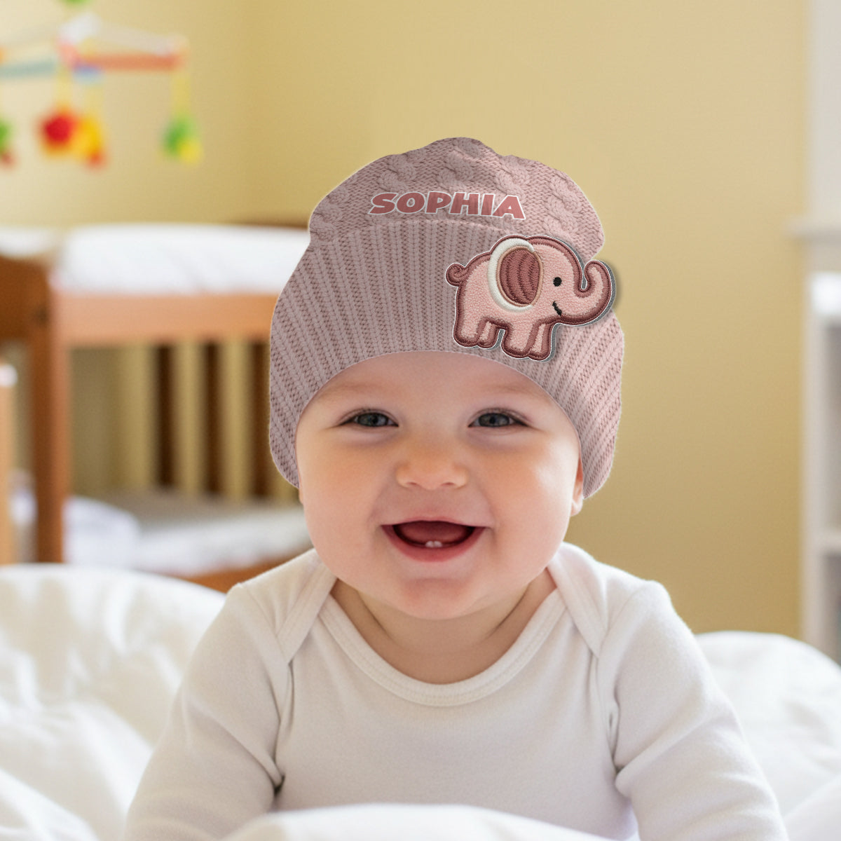 Baby Winter - Personalized Kid Beanie Hat With Patches