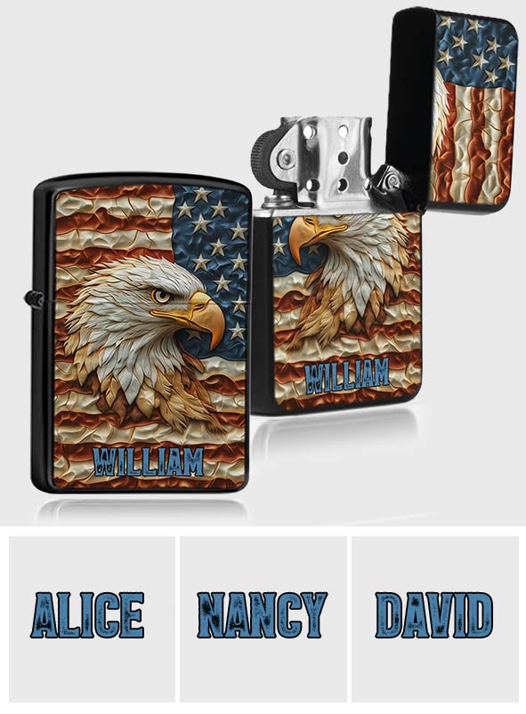 Strong Eagle - Personalized Bald Eagle Lighter