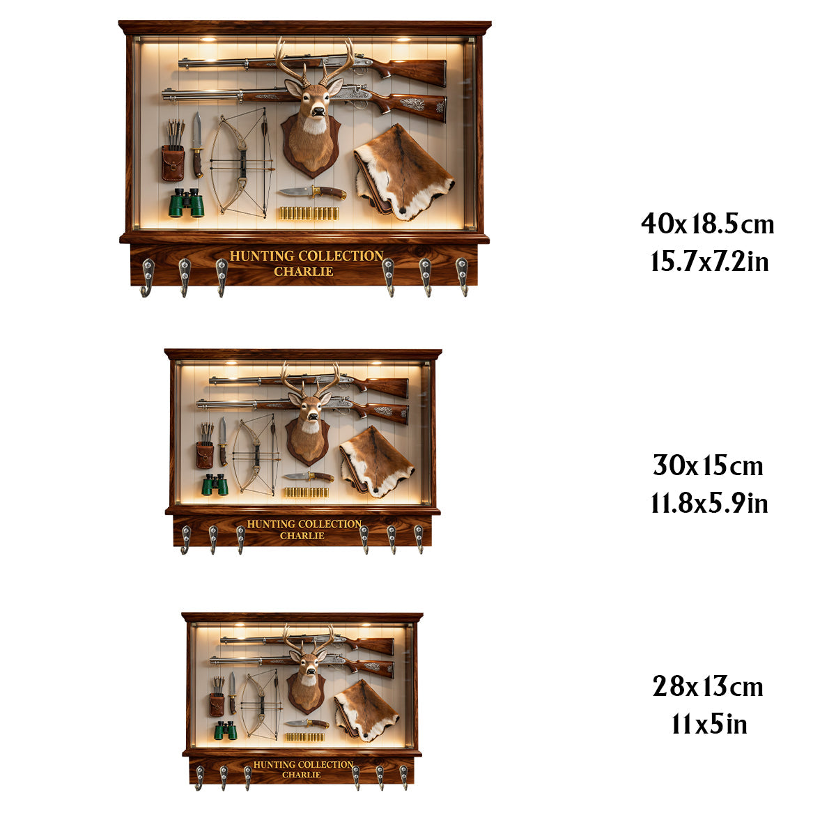 Love Hunting - Personalized Hunting Custom Shaped Hanging Rack