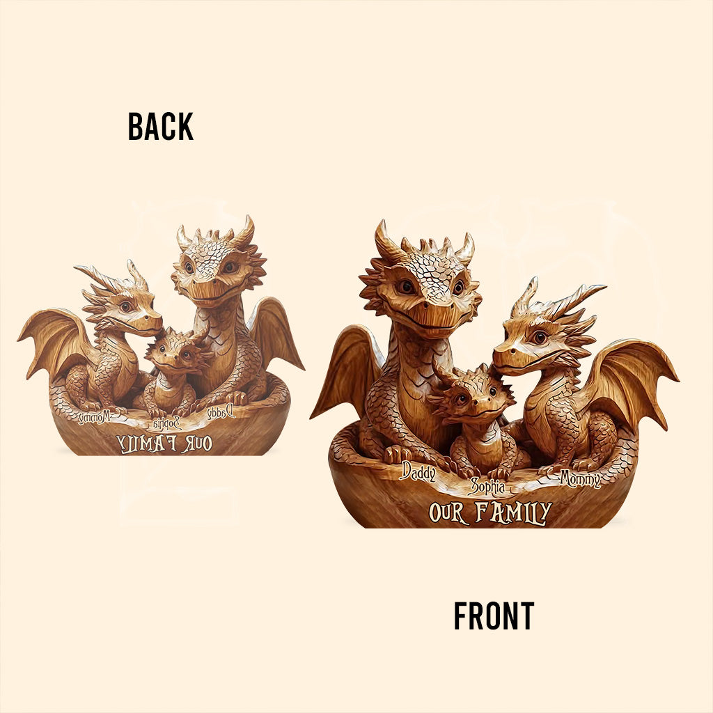 Our Family - Personalized Dragon Custom Shaped Acrylic Plaque