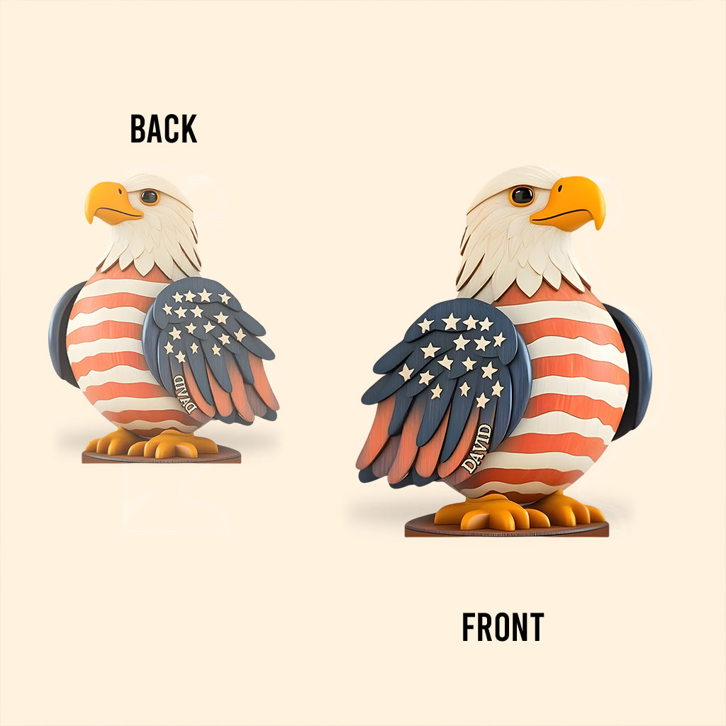 Stars And Stripes - Personalized Bald Eagle Custom Shaped Acrylic Plaque