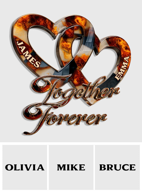 Together Forever - Personalized Couple Cut Metal Sign