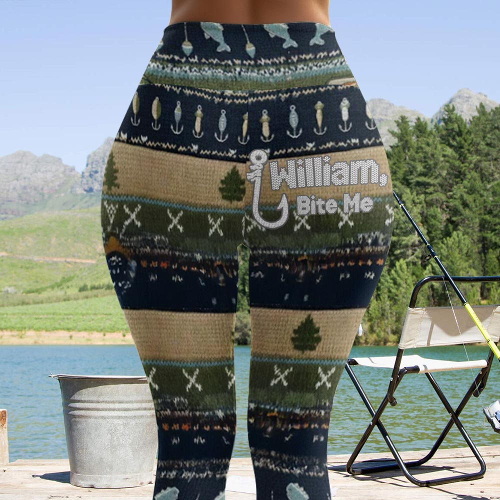 Bite Me - Personalized Fishing Leggings