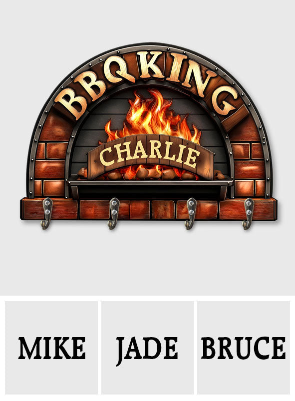 BBQ King - Personalized Grilling Custom Shaped Tool Rack