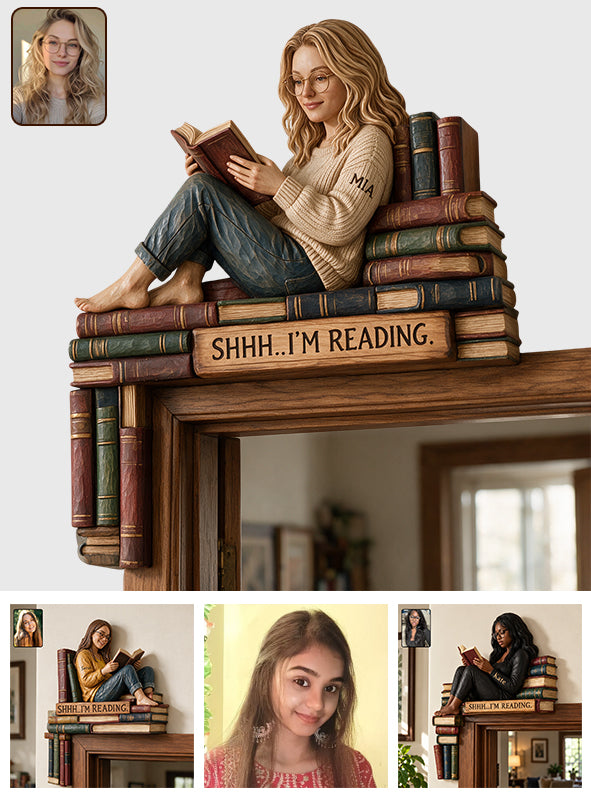 I'm Reading - Personalized Book Door Frame Decoration
