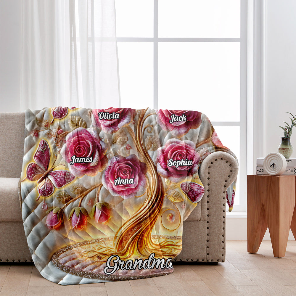 My Garden Gift For Mom, Grandma - Personalized Mother Blanket