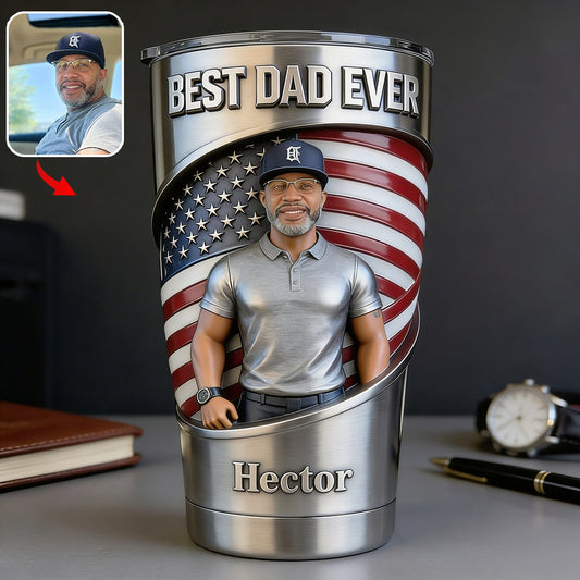 Custom Any Photo, Best Gift For Dad & Grandpa - Personalized Father Tumbler