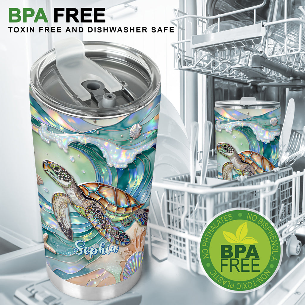 Beautiful Turtle - Personalized Turtle Tumbler