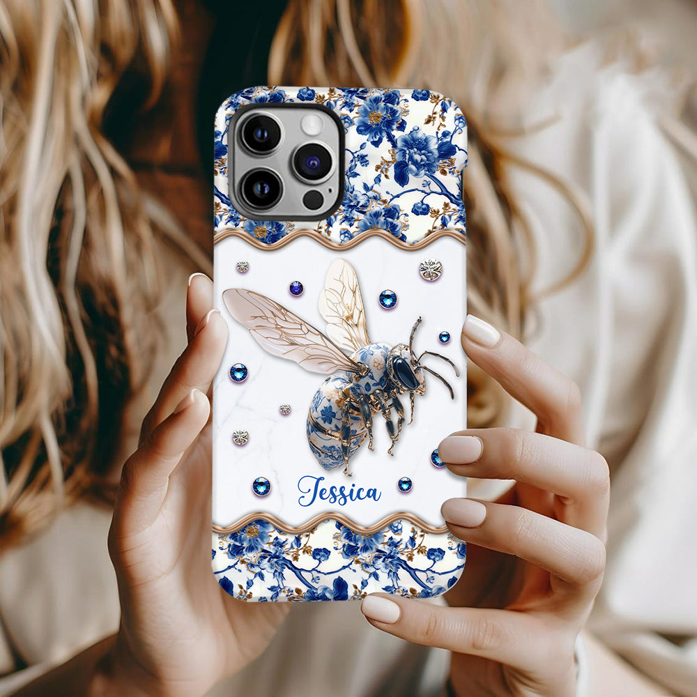 Bee Toile de Jouy - Personalized Bee Full Print Phone Case