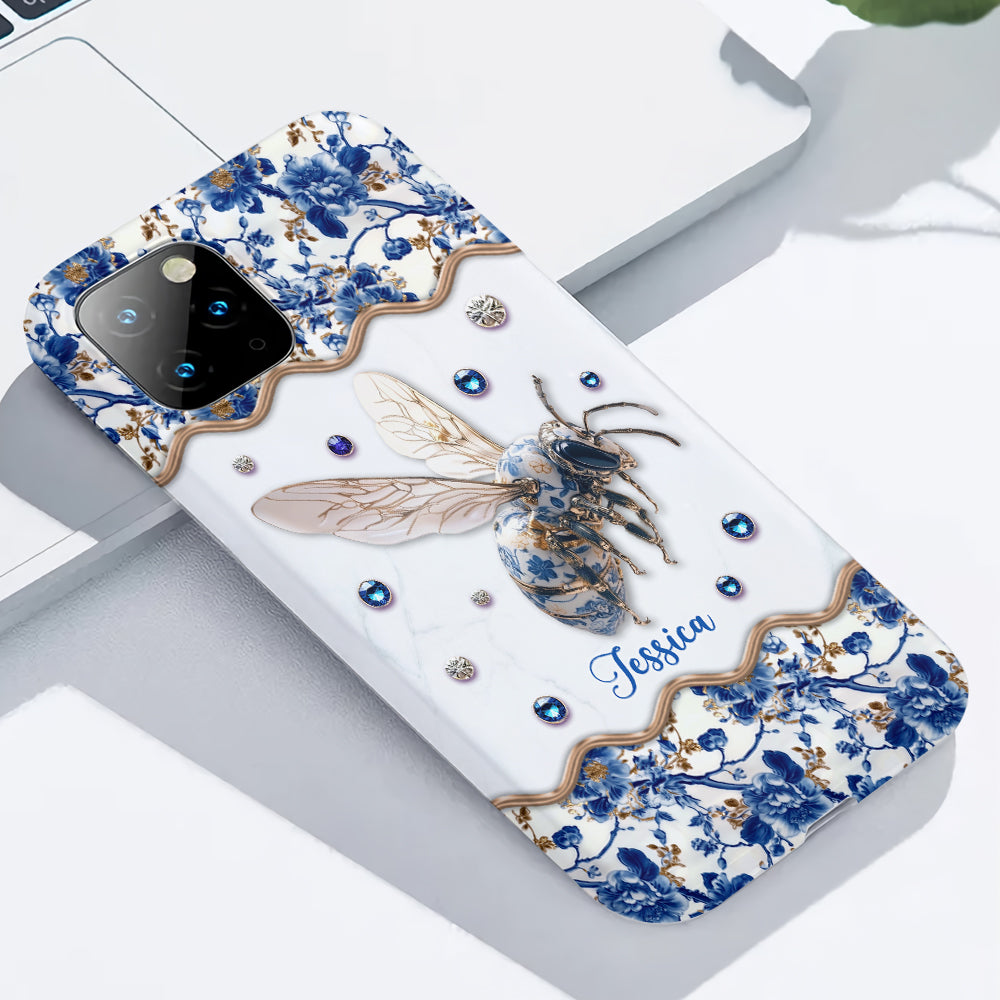 Bee Toile de Jouy - Personalized Bee Full Print Phone Case