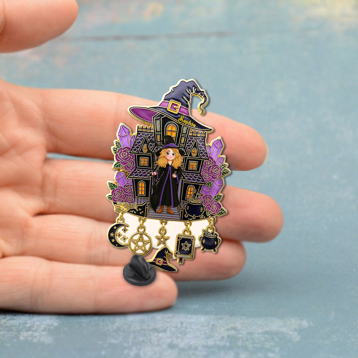 Beautiful Witch - Personalized Witch Pin