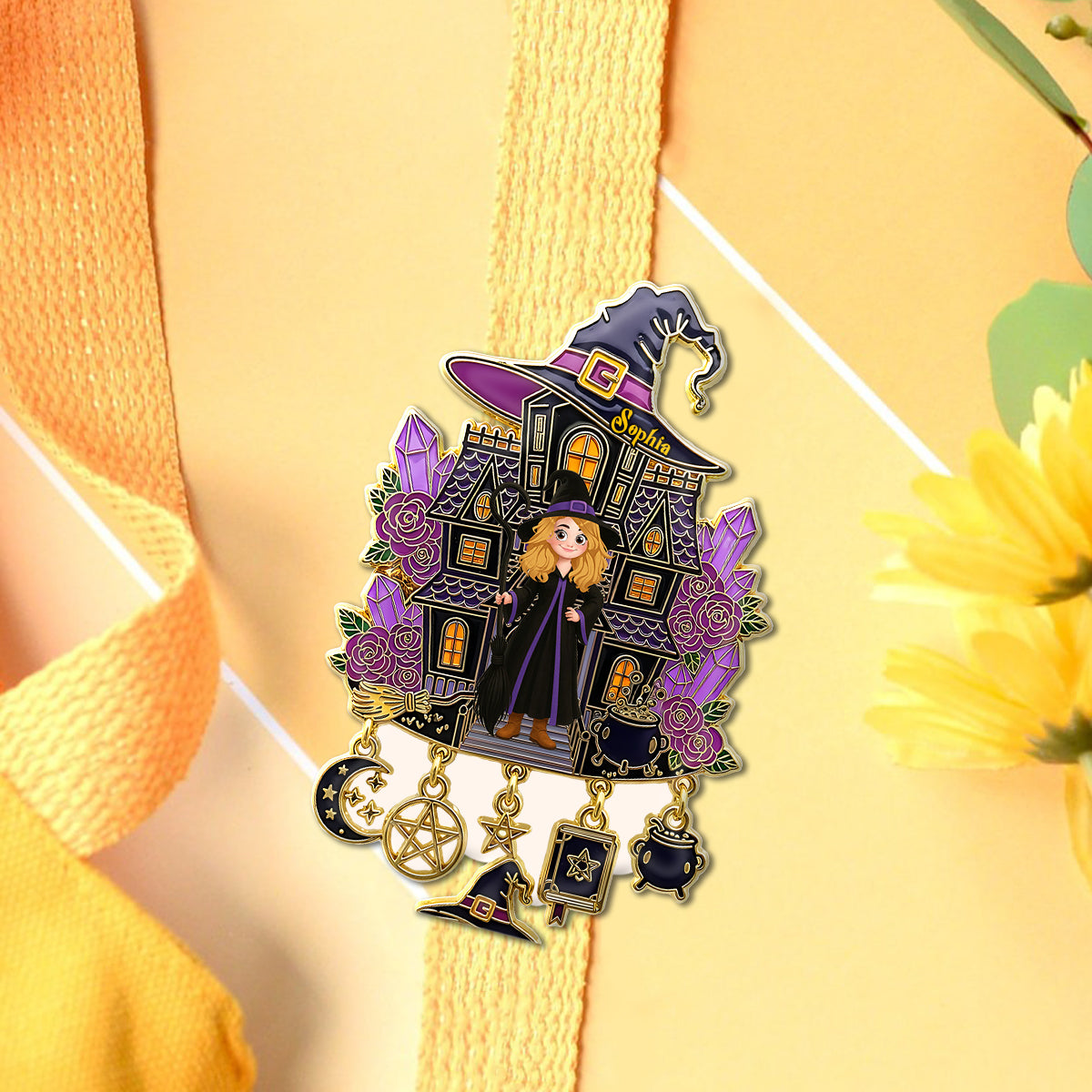 Beautiful Witch - Personalized Witch Pin