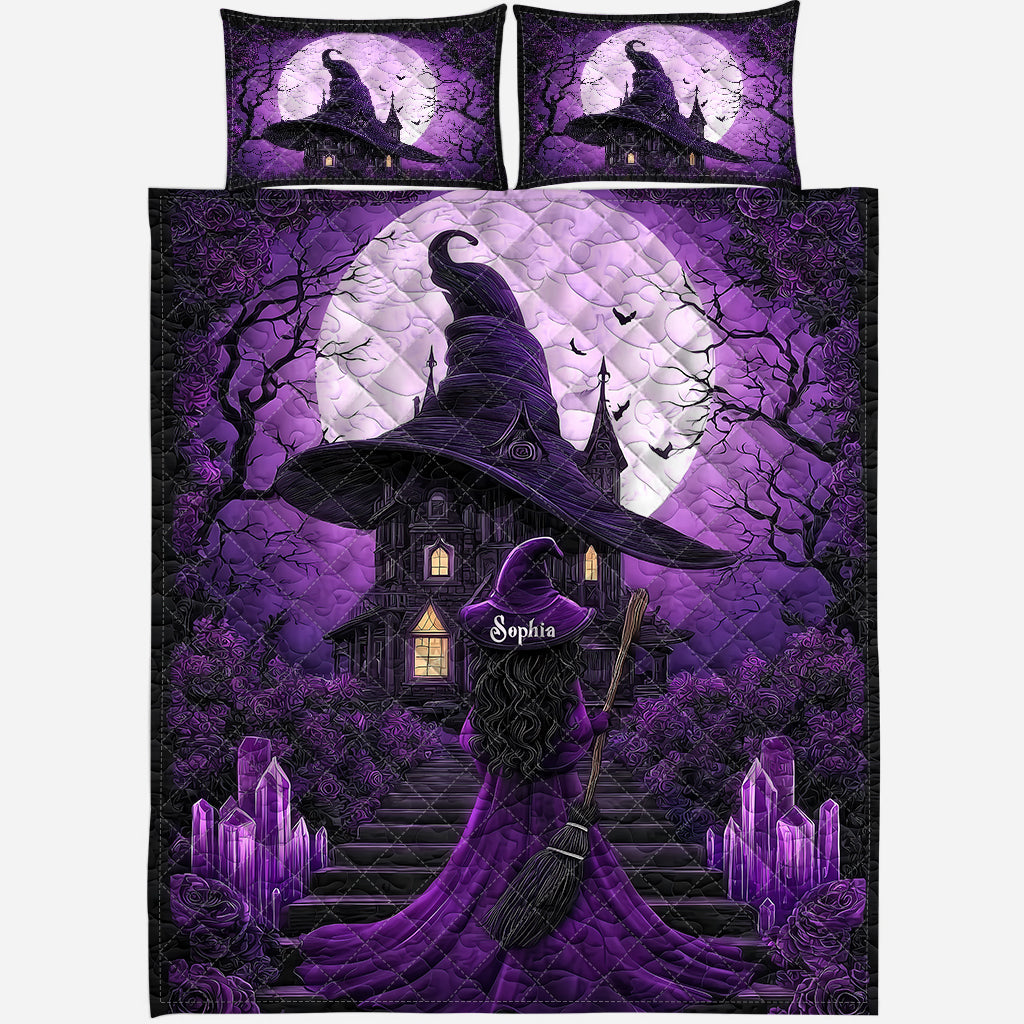 Beautiful Witch - Personalized Witch Quilt Set