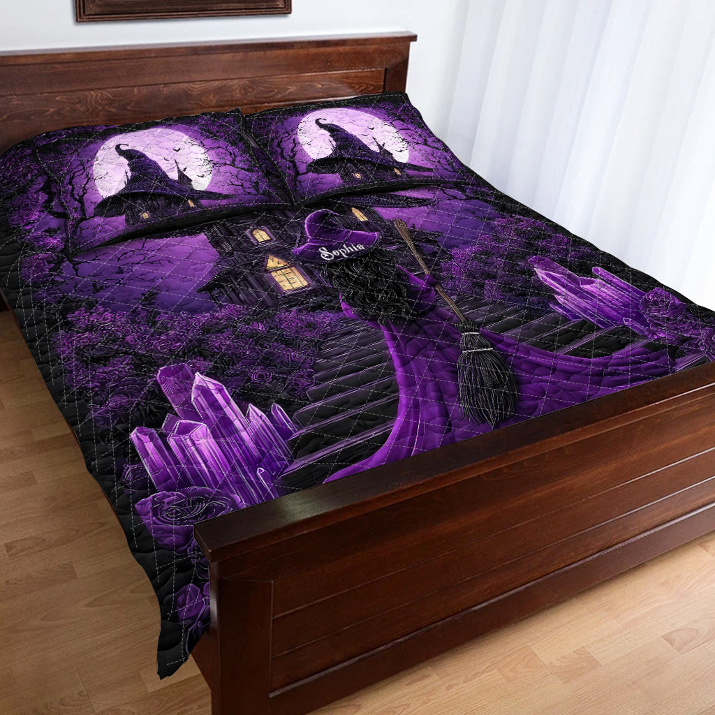 Beautiful Witch - Personalized Witch Quilt Set