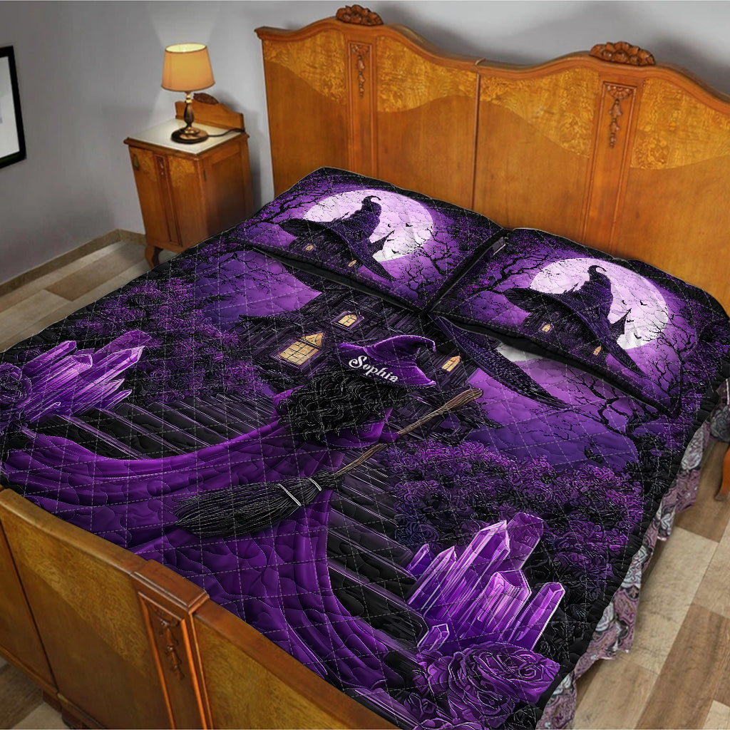 Beautiful Witch - Personalized Witch Quilt Set