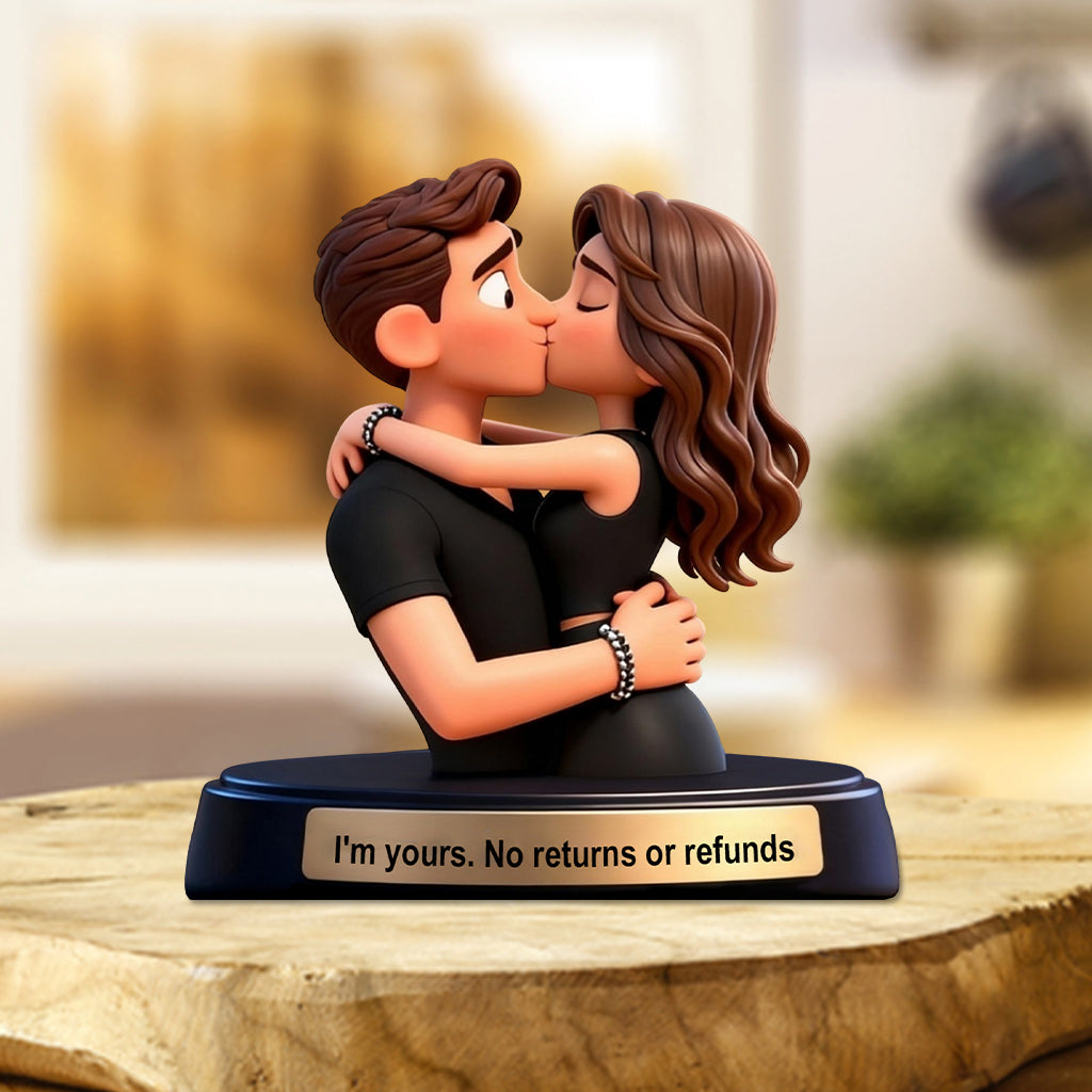 No Returns Or Refunds - Personalized Couple Custom Shaped Acrylic Plaque