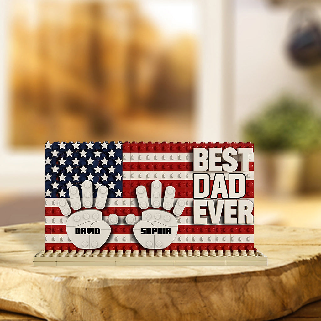 Best Dad Ever Table Decor - Personalized Father Custom Shaped Acrylic Plaque