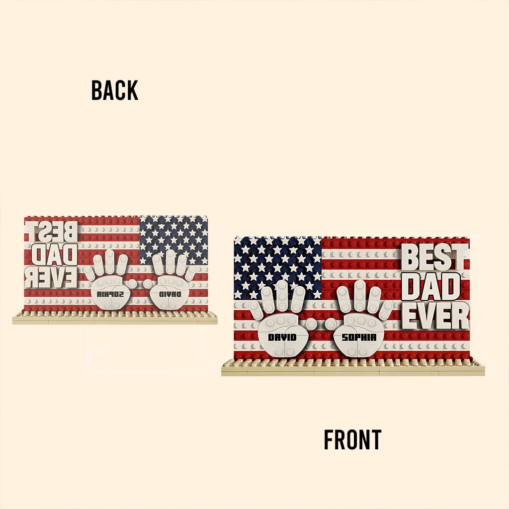 Best Dad Ever Table Decor - Personalized Father Custom Shaped Acrylic Plaque