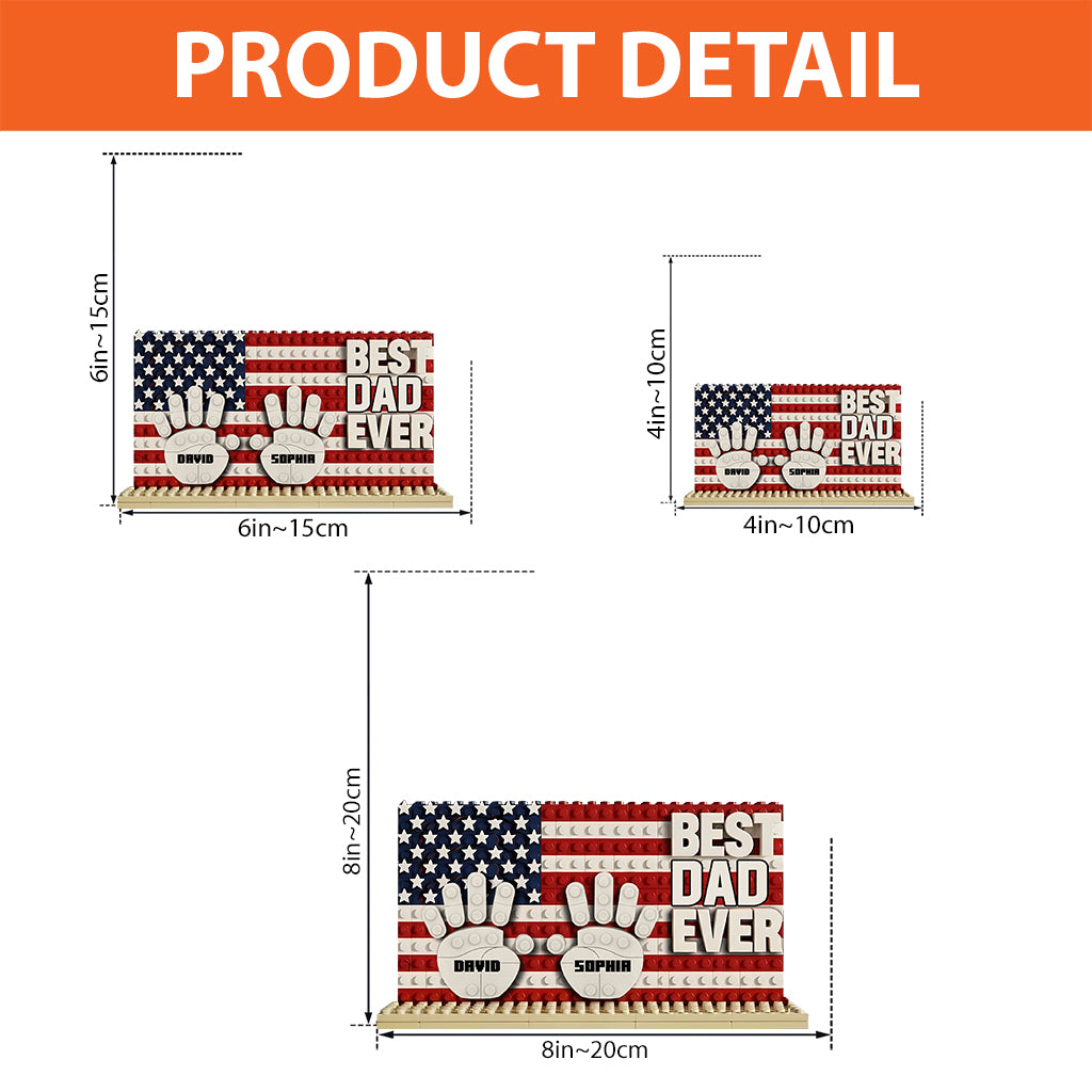 Best Dad Ever Table Decor - Personalized Father Custom Shaped Acrylic Plaque