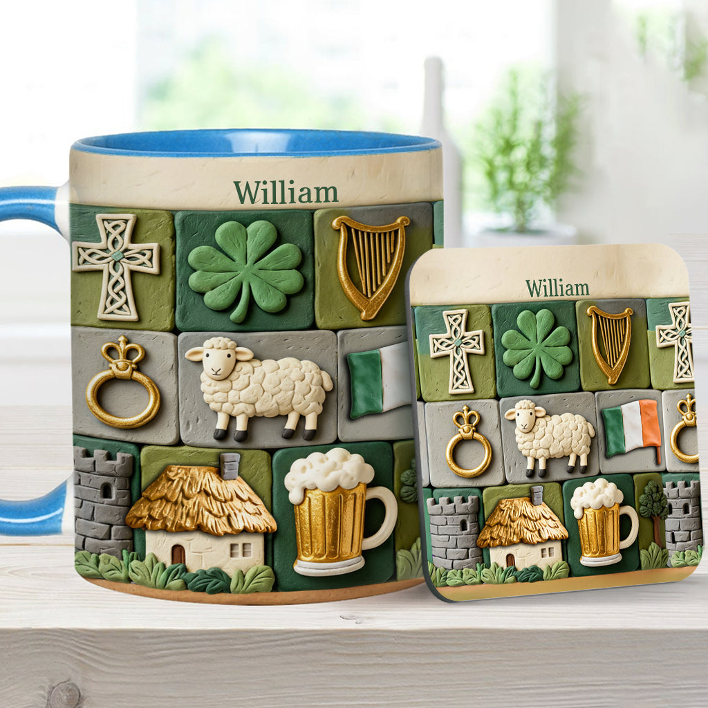Irish Heritage - Personalized Irish Accent Mug & Coaster