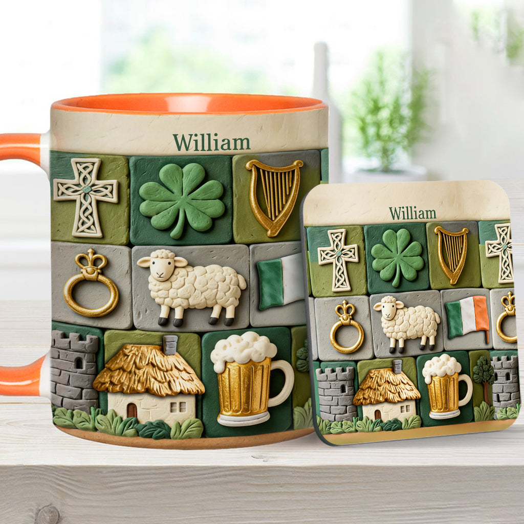 Irish Heritage - Personalized Irish Accent Mug & Coaster