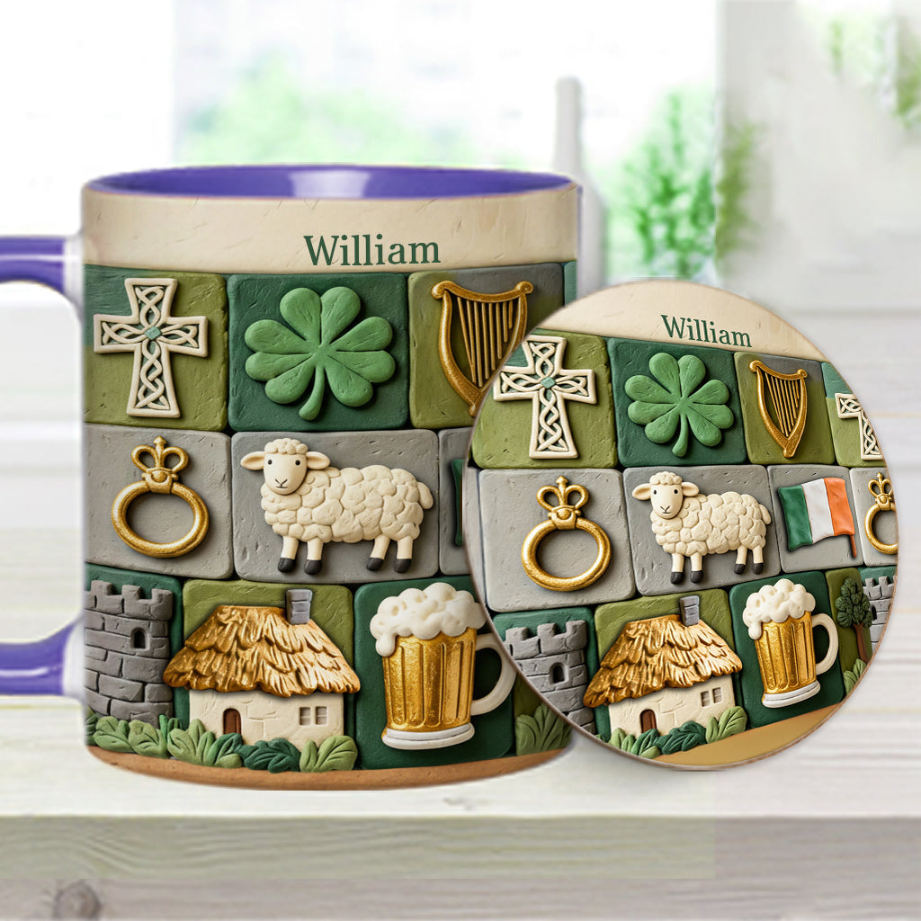 Irish Heritage - Personalized Irish Accent Mug & Coaster
