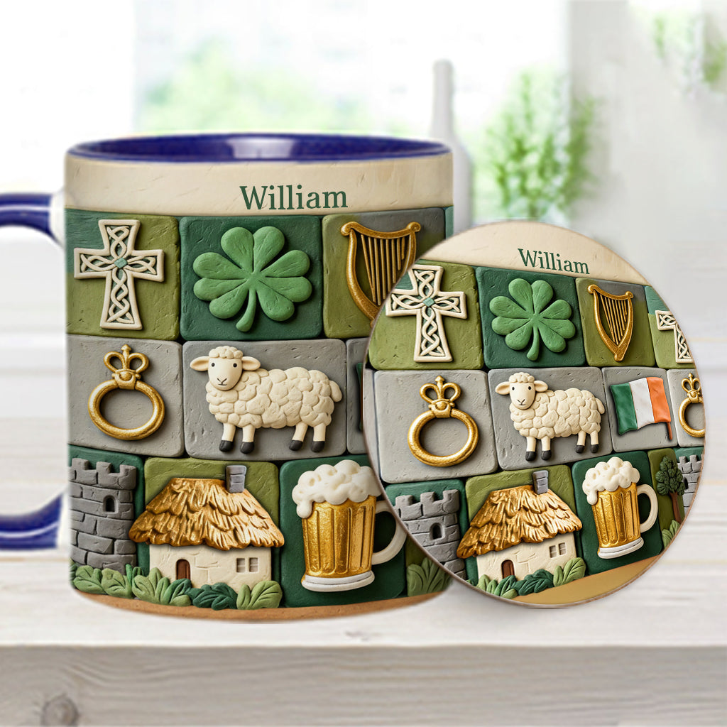 Irish Heritage - Personalized Irish Accent Mug & Coaster