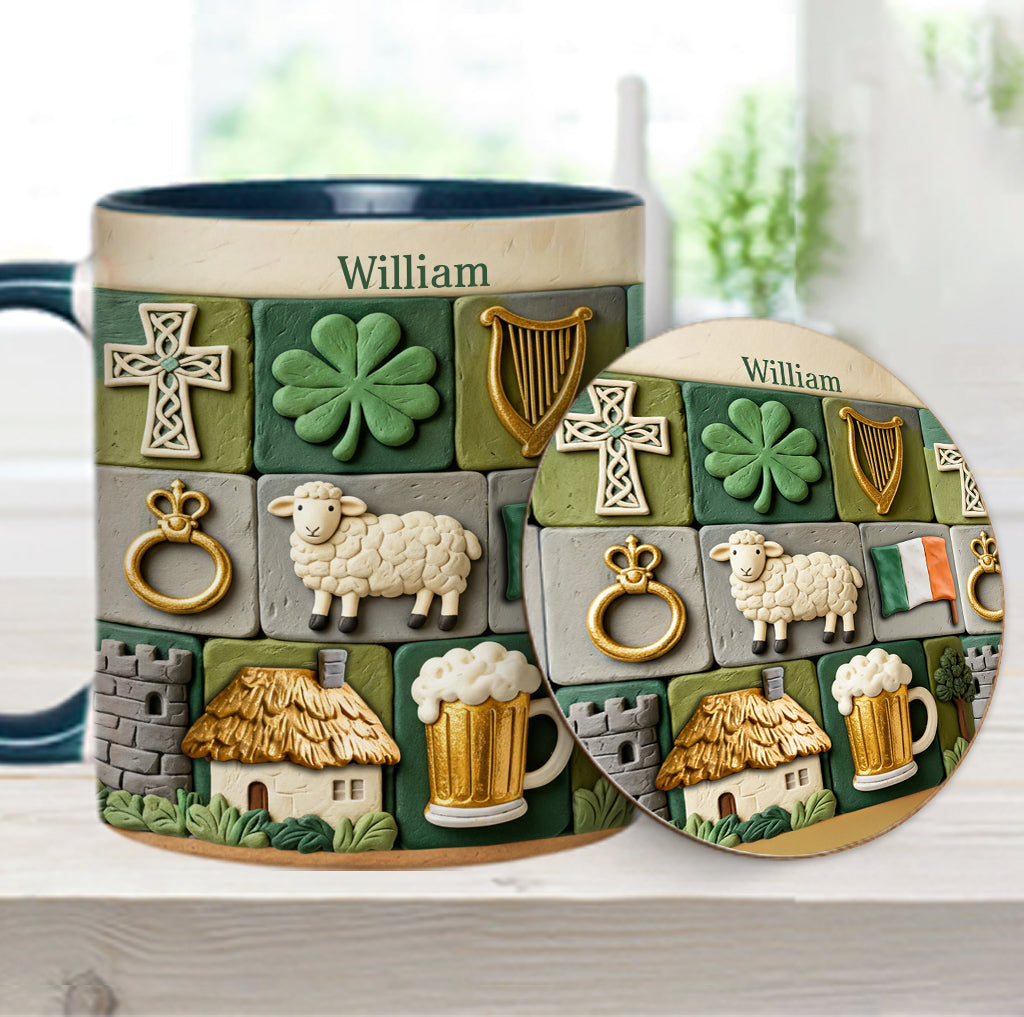 Irish Heritage - Personalized Irish Accent Mug & Coaster