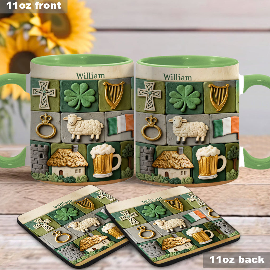 Irish Heritage - Personalized Irish Accent Mug & Coaster