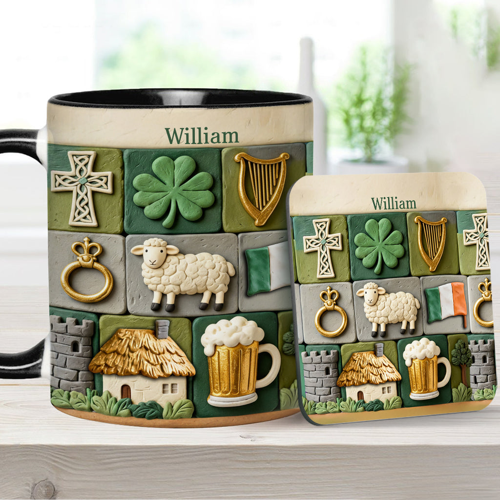 Irish Heritage - Personalized Irish Accent Mug & Coaster