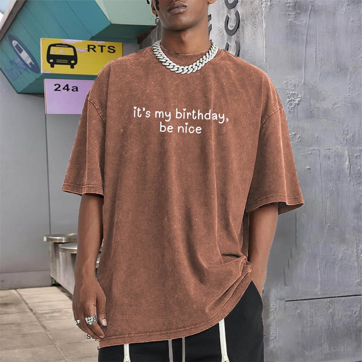 Birthday Gift - Birthday Washed T-Shirt