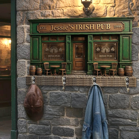 Irish Pub - Personalized Irish Custom Shaped Hanging Rack