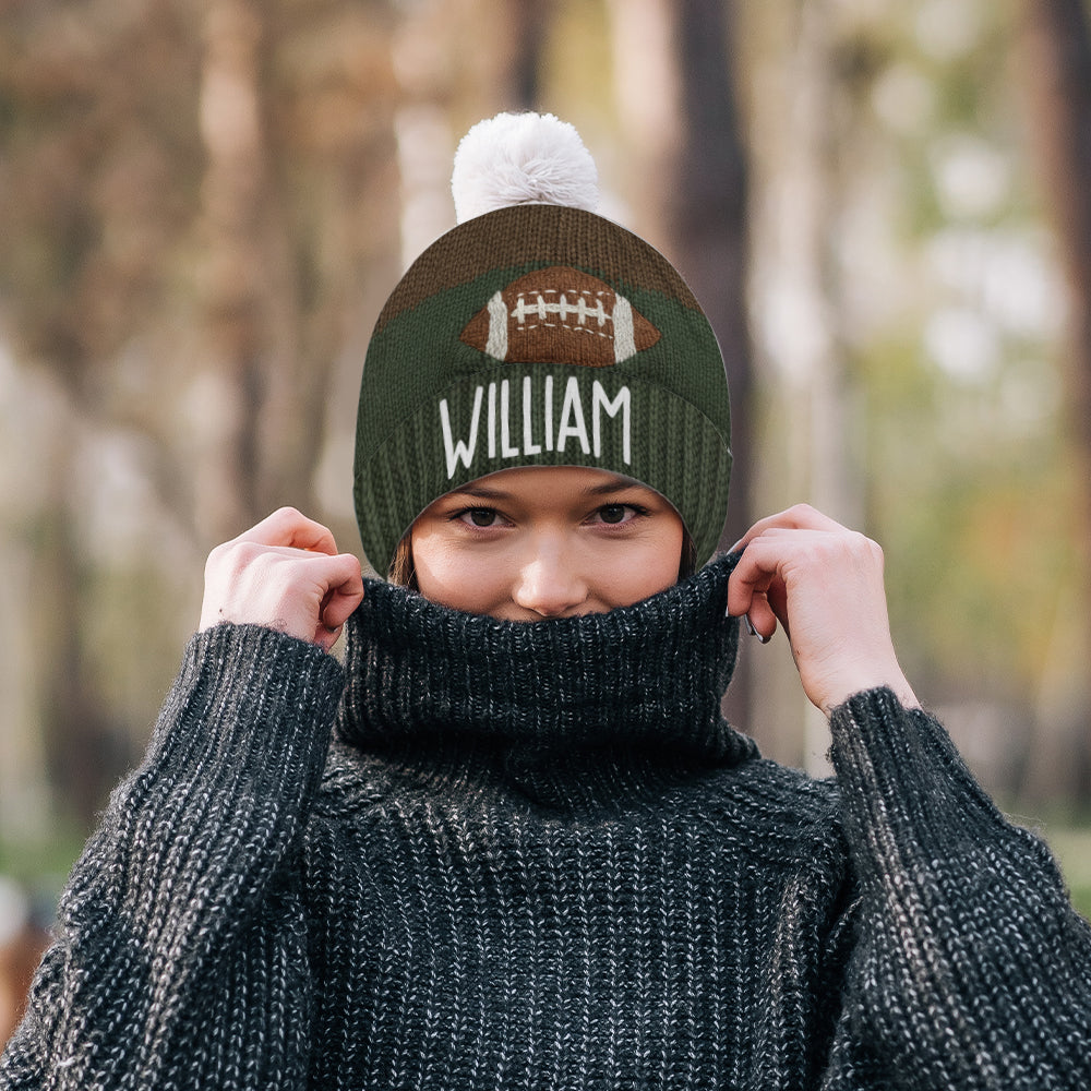 Touchdown Style - Personalized Football Beanie Hat
