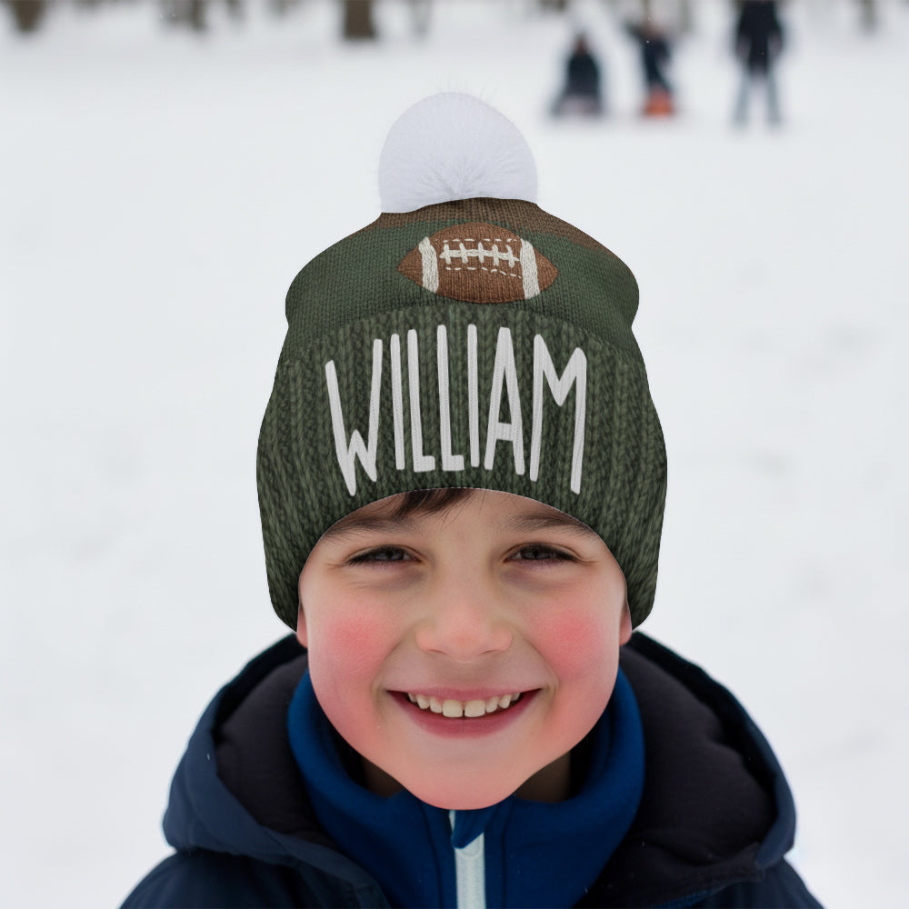 Touchdown Style - Personalized Football Beanie Hat
