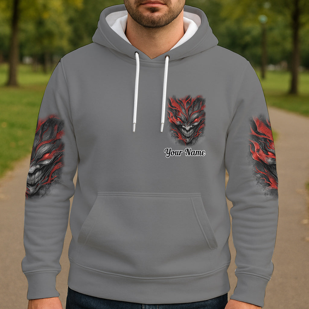 I'm Never Alone - Personalized Skull All Over Shirt