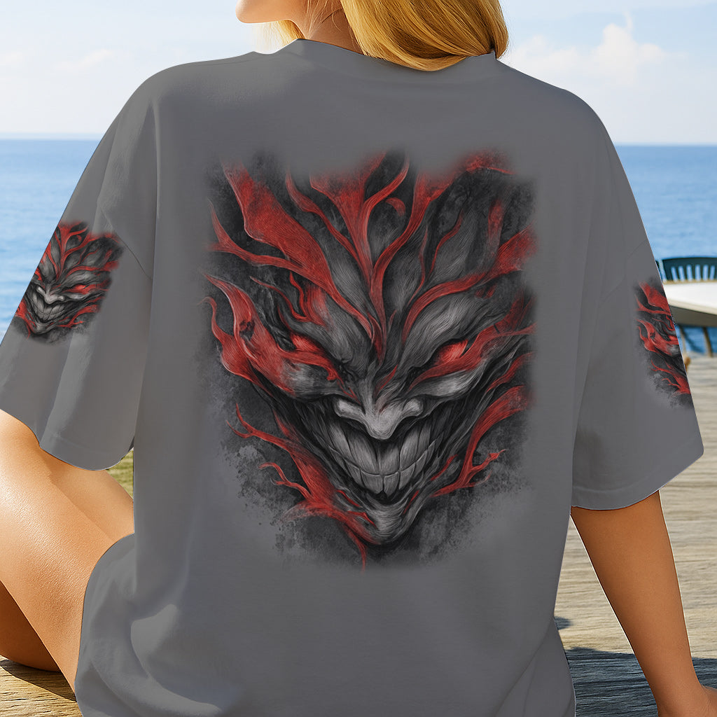 I'm Never Alone - Personalized Skull All Over Shirt