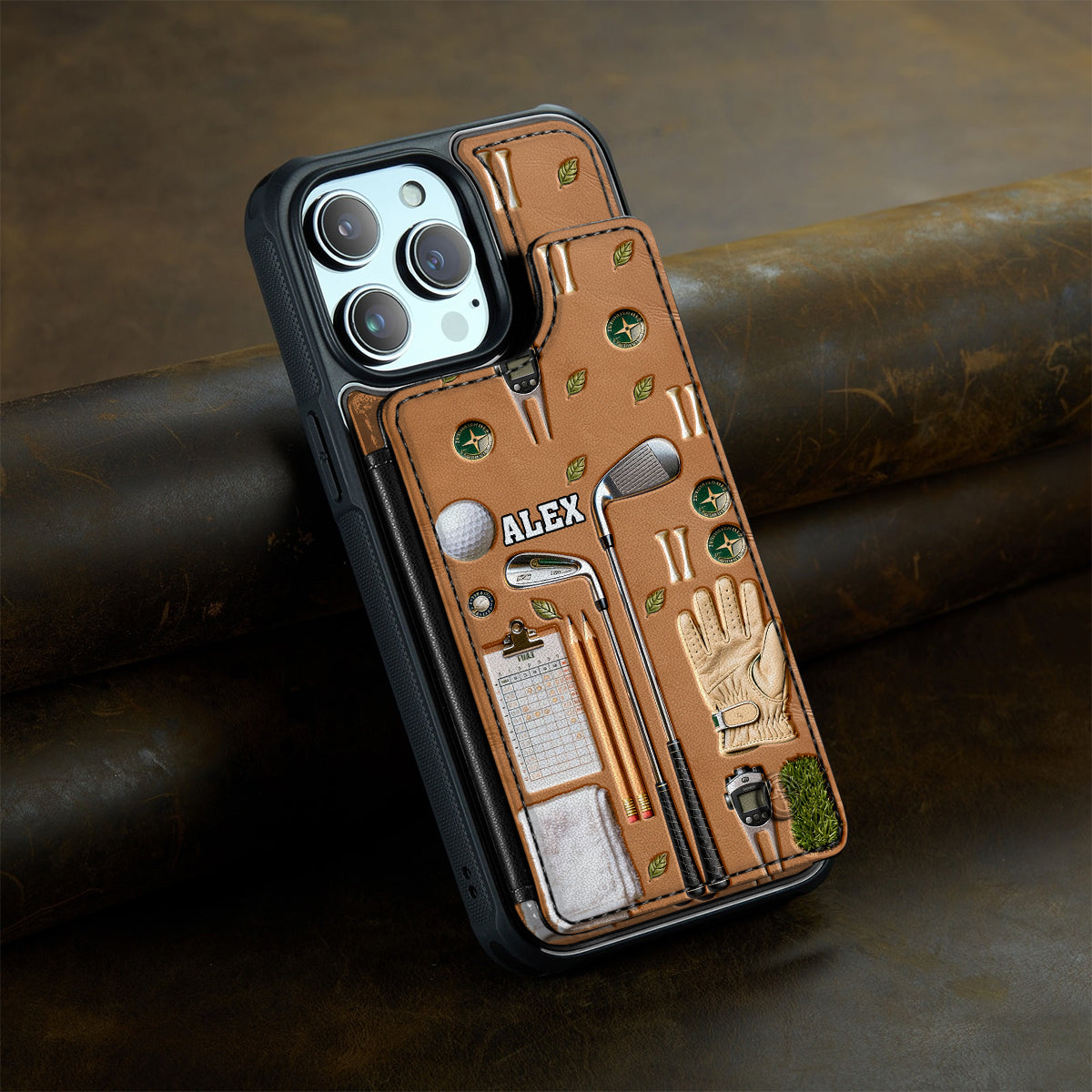 Live Love Golf - Personalized Golf Fully Printed Wallet Phone Case