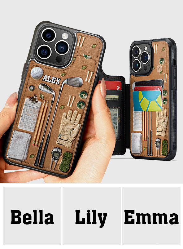 Live Love Golf - Personalized Golf Fully Printed Wallet Phone Case