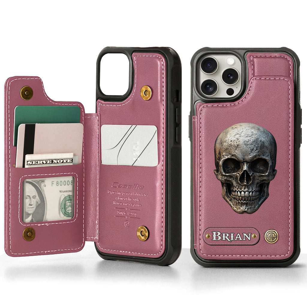 You & Me We Got This - Personalized Skull Wallet Phone Case