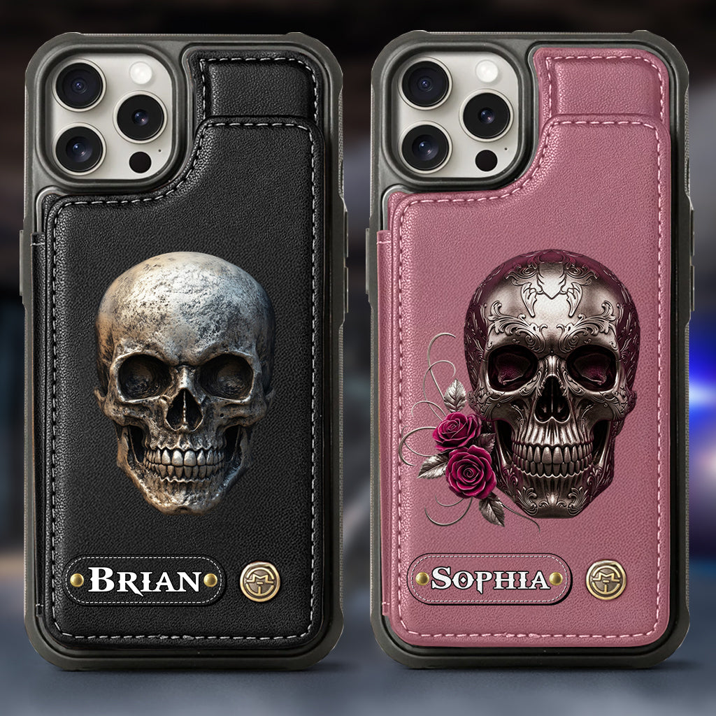 You & Me We Got This - Personalized Skull Wallet Phone Case
